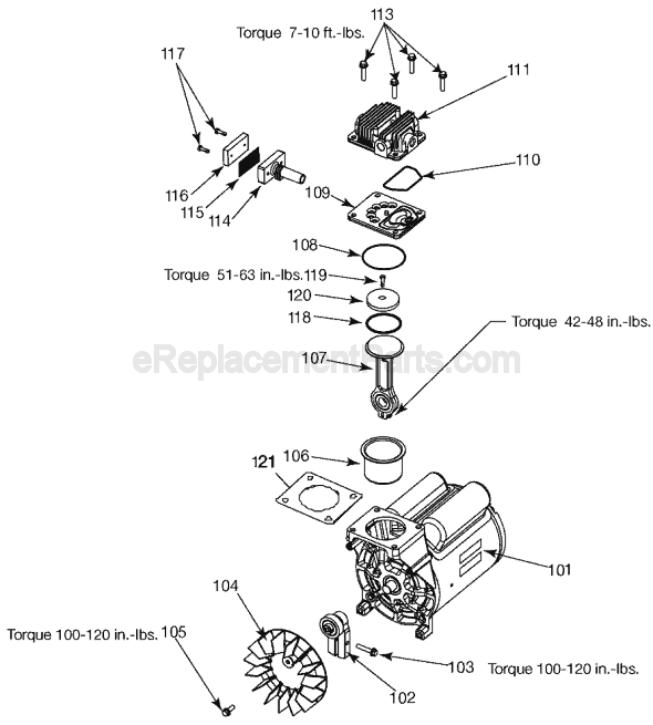 Page B Diagram and Parts List for Type 0 Porter Cable Compressor